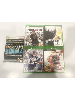 Lot of 4 Xbox One Games Dying Light Star Wars Squadrons NBA 2K19 Madden 17